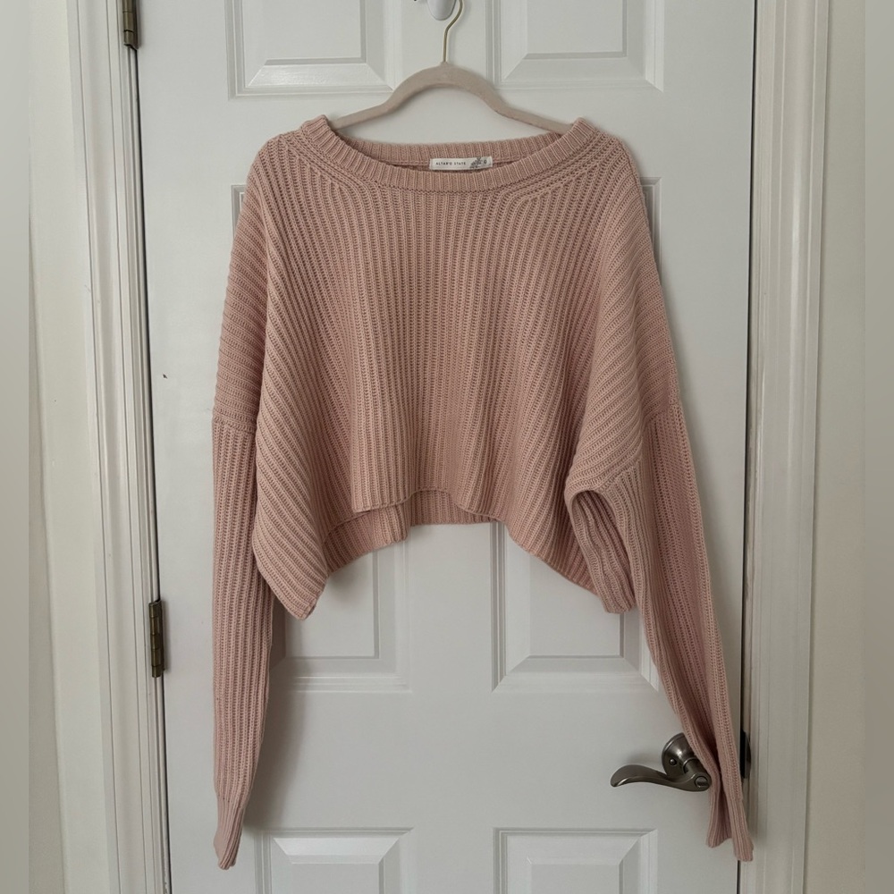 Altar’d State Cozy Pink Sweater